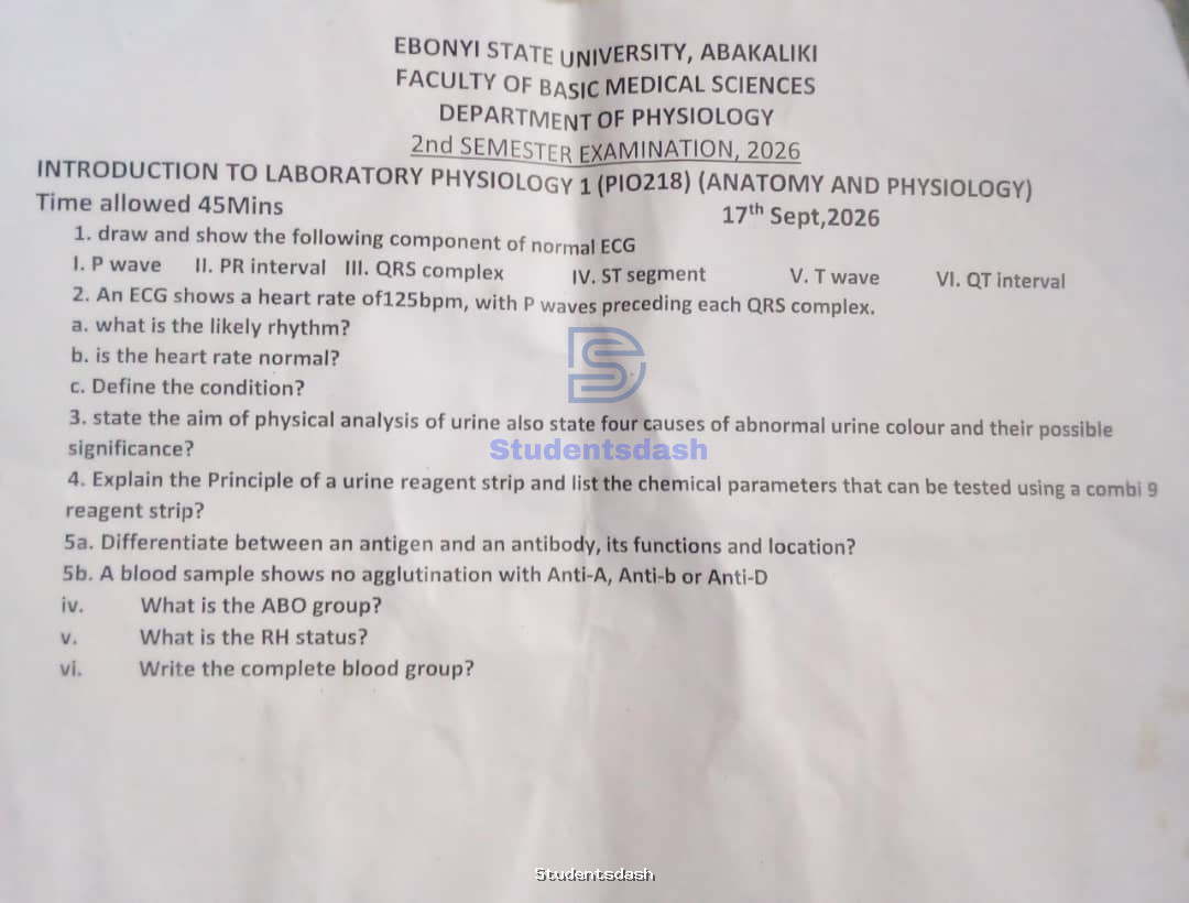 PIO 218 Past Questions and Answers 2025/2026