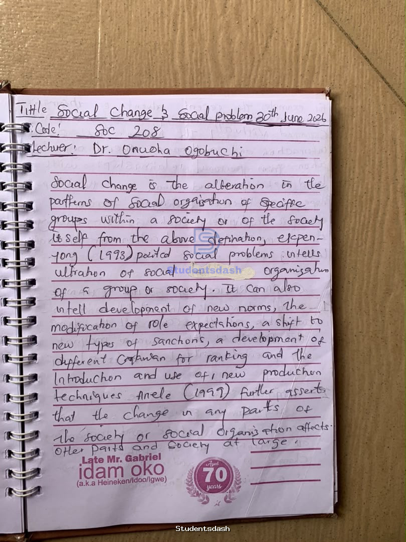 SOC 208 Class Notes