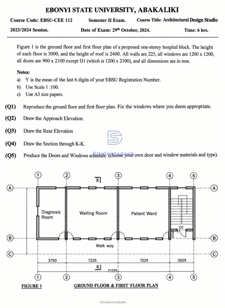 EBSU-CEE 112 Past Questions and Answers