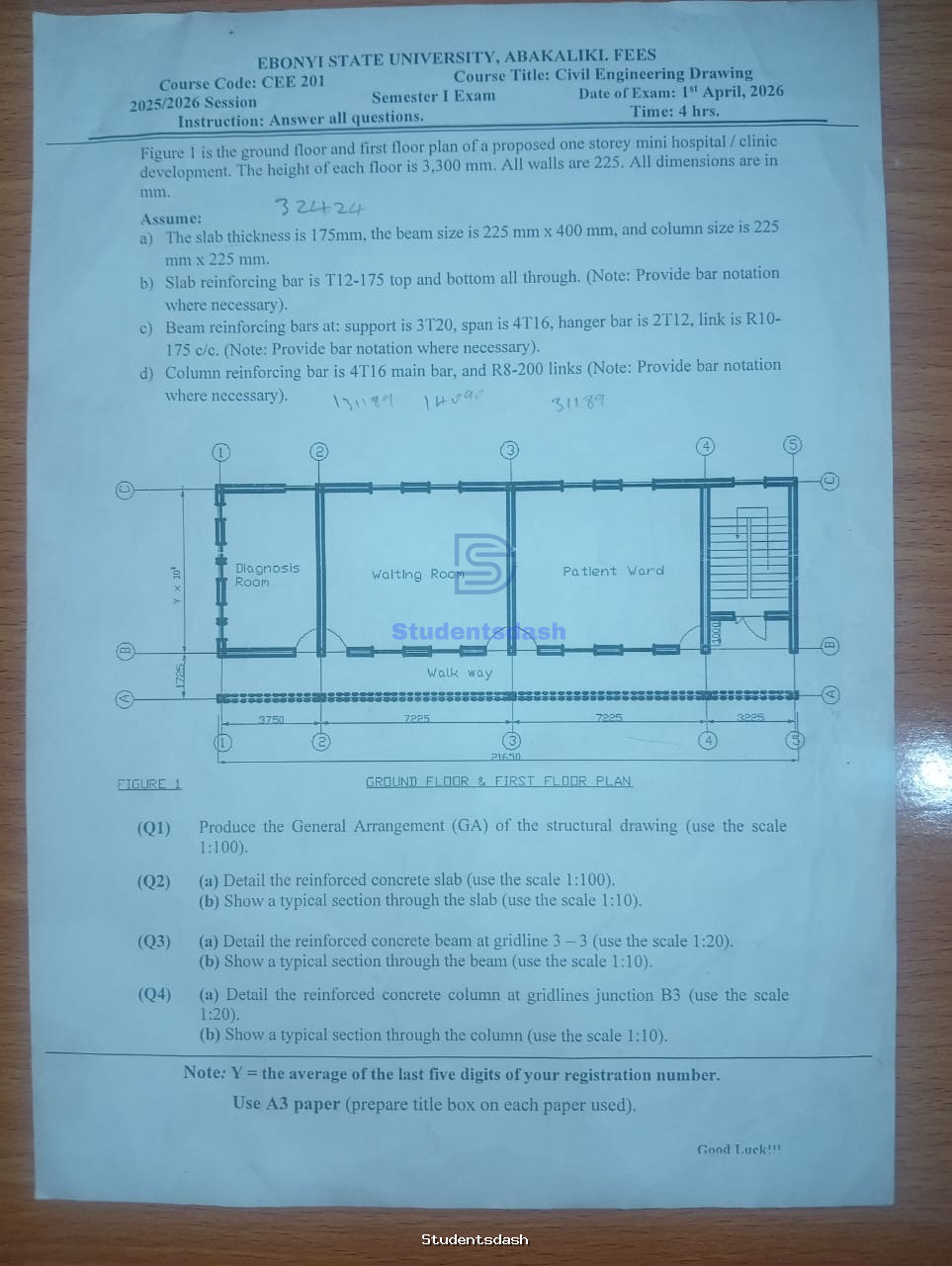 CEE 201 Past Questions and Answers