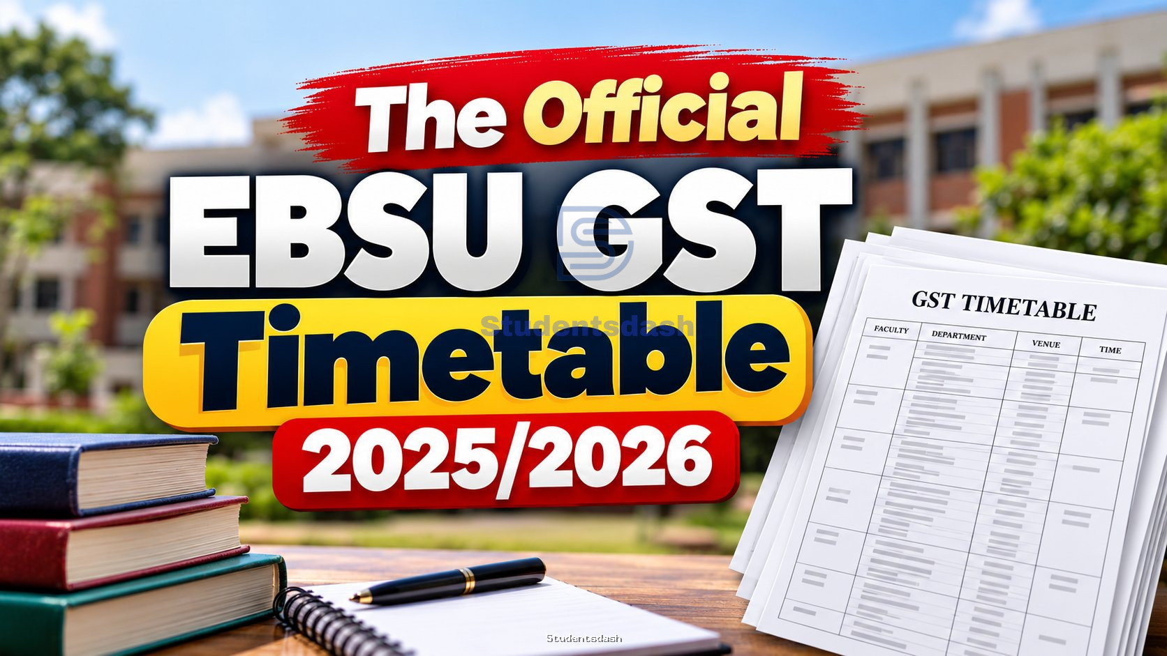 The Correct EBSU GST Timetable 2025/2026