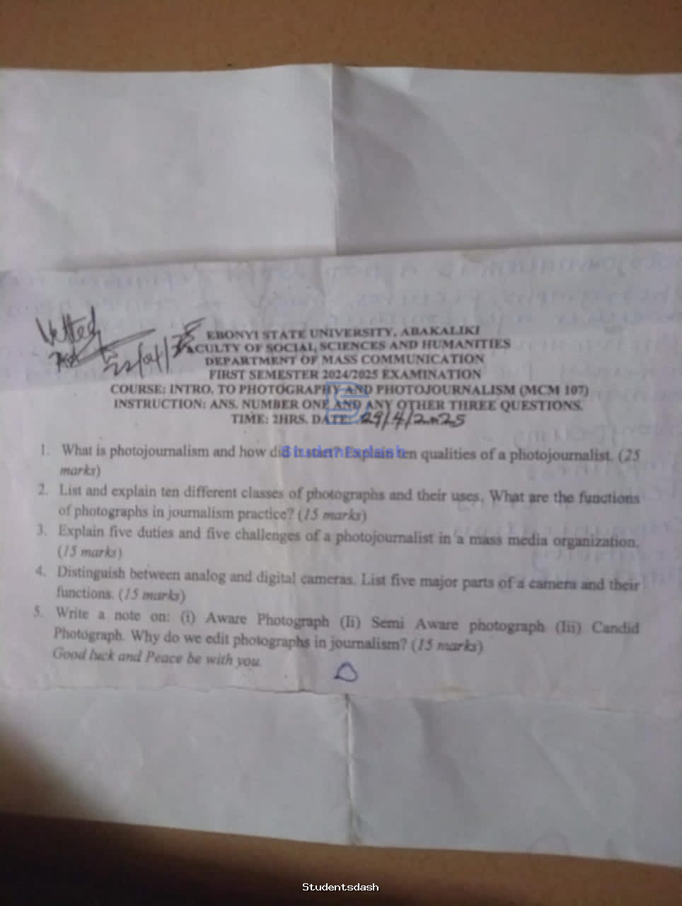 Material Page
