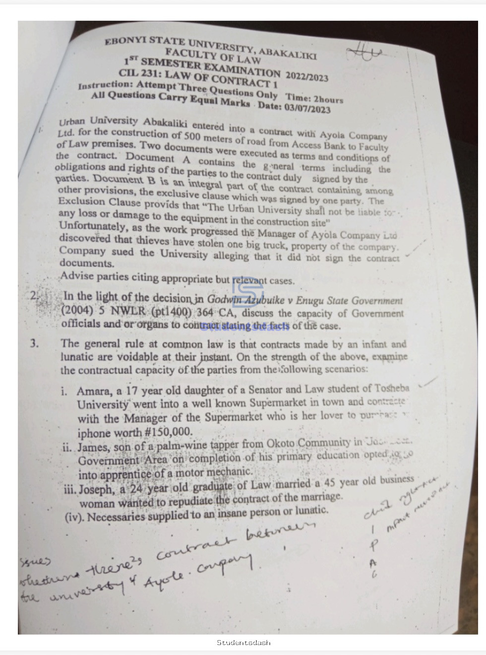 CIL 232 Past Questions and Answers