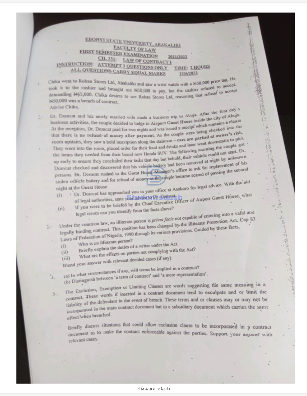 Material Page