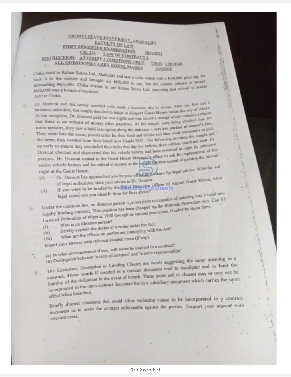 Material Page
