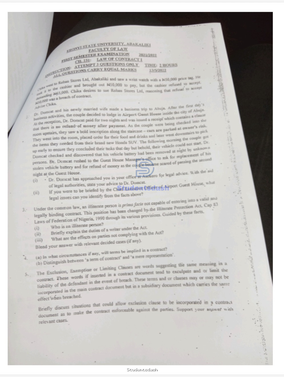 Material Page
