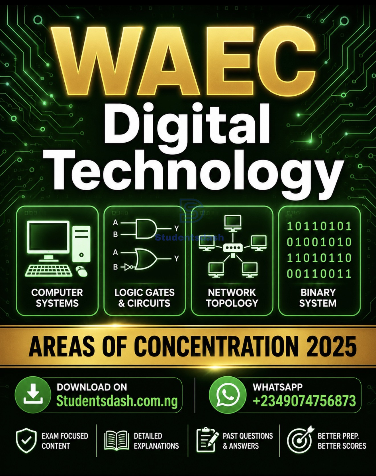 WAEC Digital Technology Areas of Concentration 2025 | Complete Exam Guide