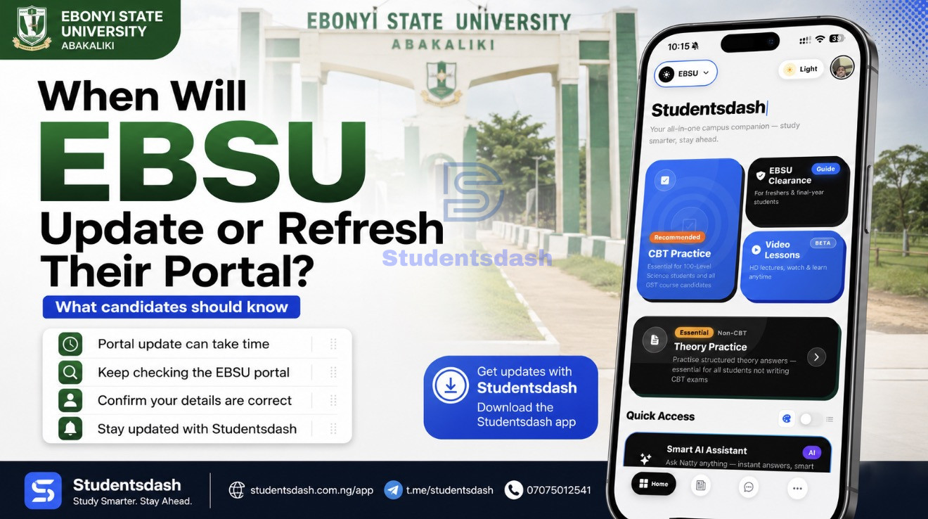 When Will EBSU Update or Refresh Their Portal?