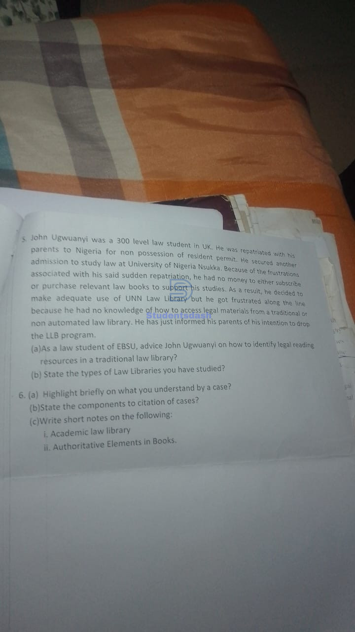 PUL 101 Past Questions and Answers