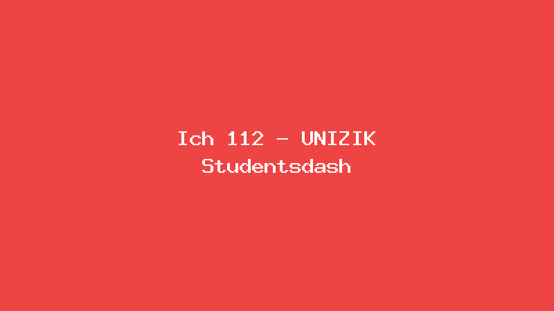 Ich 112 - UNIZIK Studentsdash
