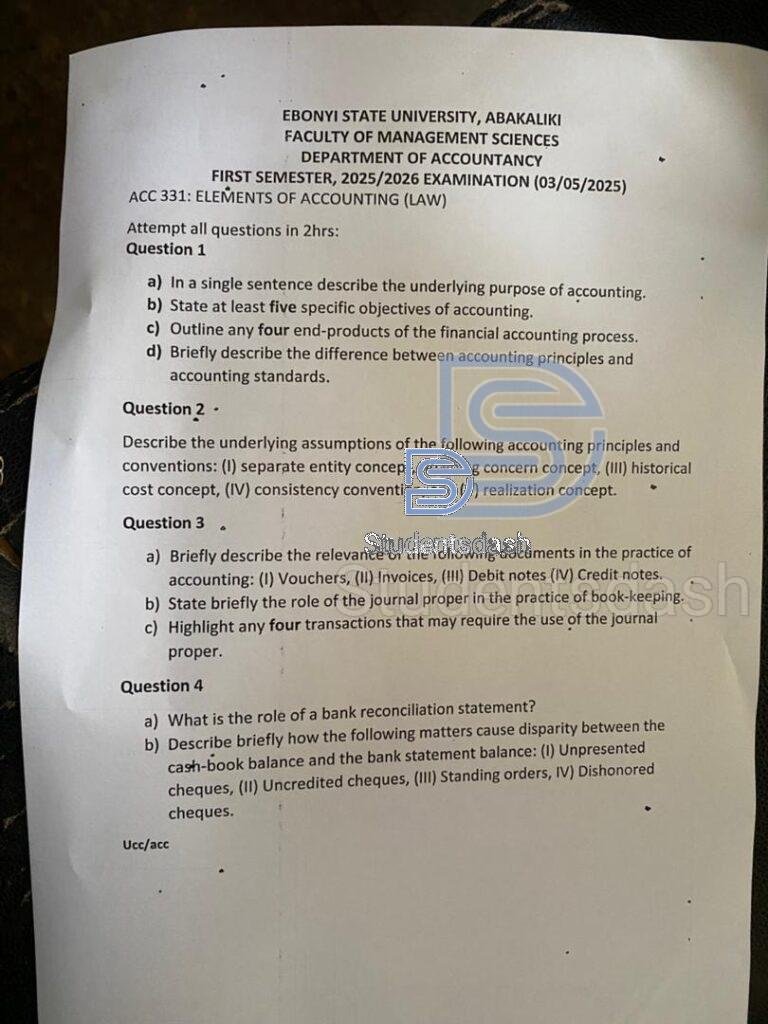 ACC 331 Past Questions and Answers 2025