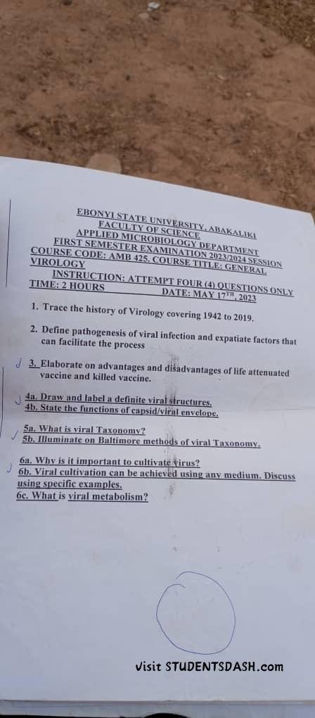 AMB 425 Past Questions and Answers 2023_2024