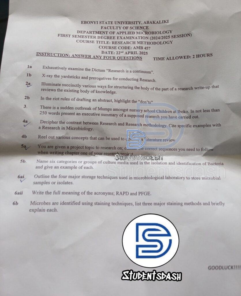 AMB 457 Past Questions and Answers 2025