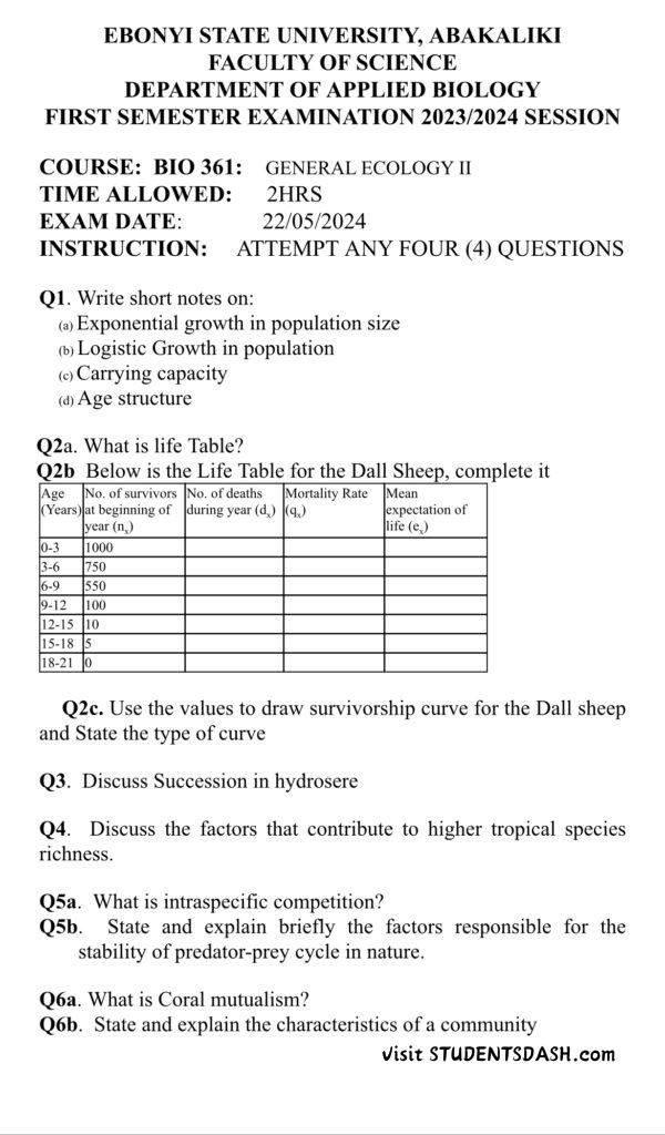 BIO 361 Past Questions and Answers