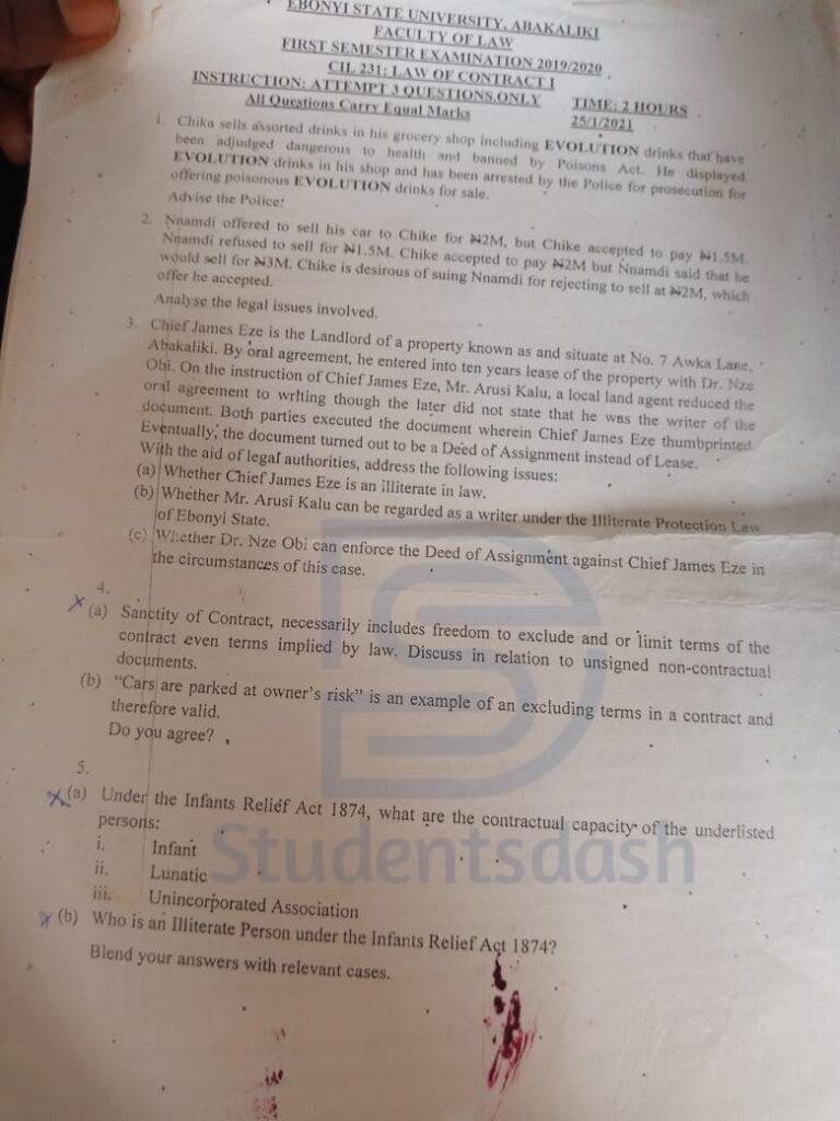 CIL 231 Past Questions and Answers