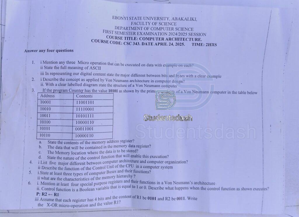 CSC 343 Past Questions and Answers 2025