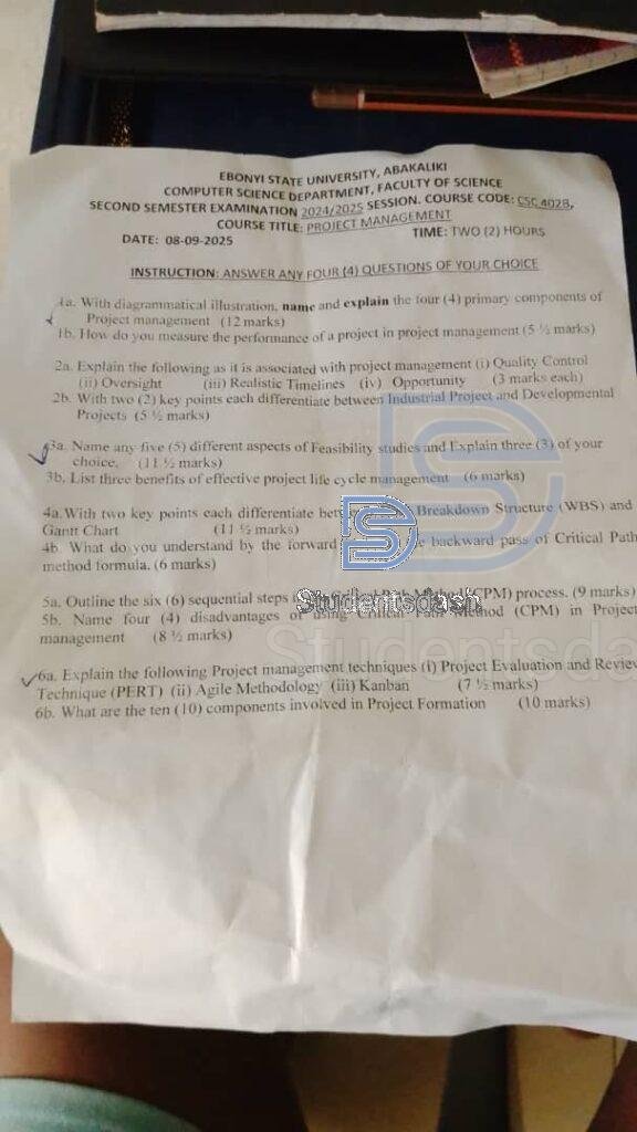 CSC 402B past Questions and Answers 2025