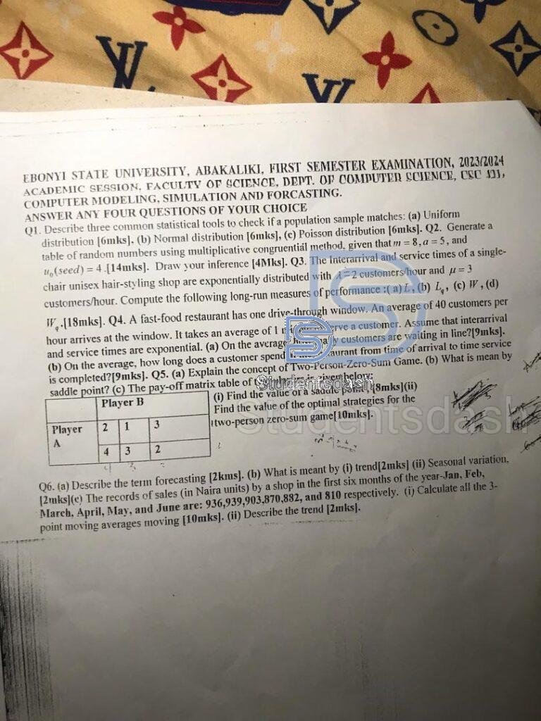 CSC 421 Past Questions and Answers 2024