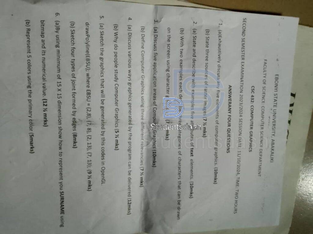 CSC 432 – Past Questions and Answers 2023_2024