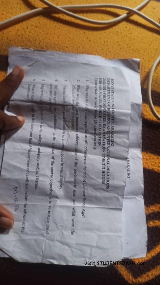 HIR 105 Past Questions and Answers