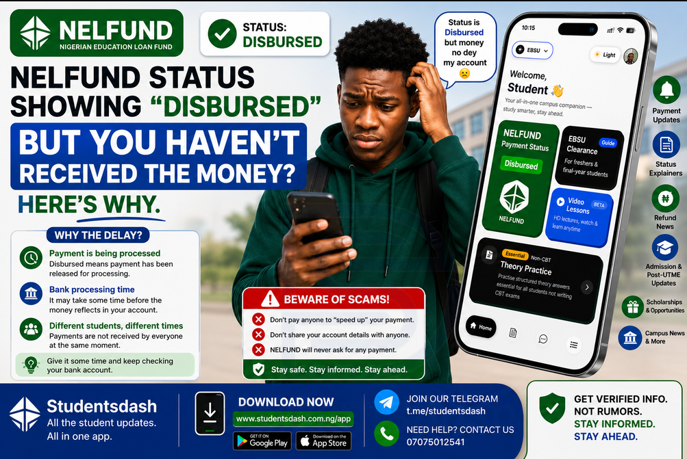 NELFUND Status Showing “Disbursed” but You Haven’t Received the Money_ Here’s Why