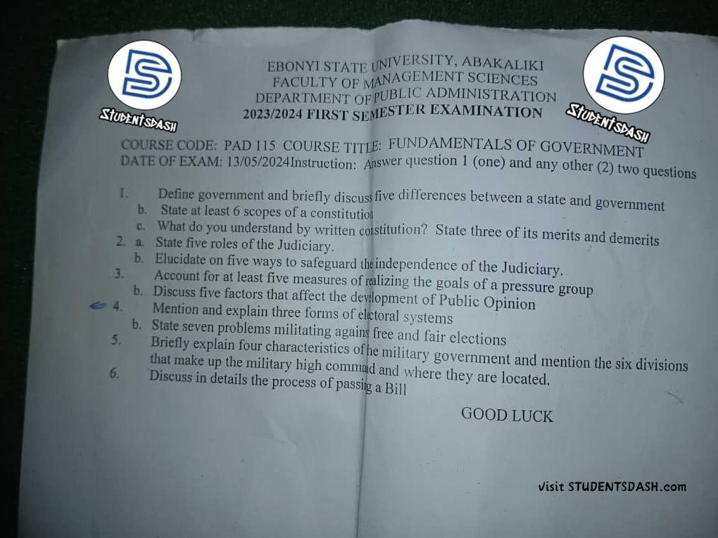 PAD 115 Past Questions and Answers 2023_2024