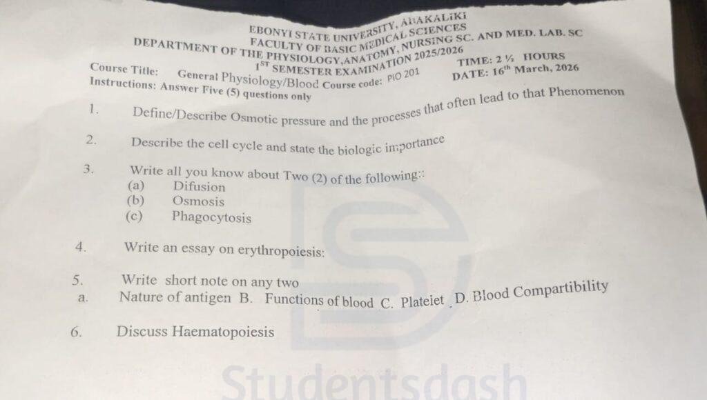 PIO 201 Past Questions and Answers