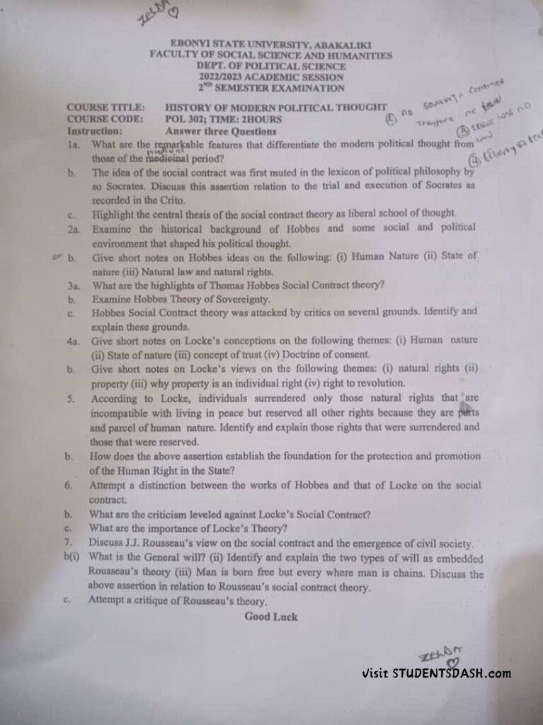 POL 302 Past Questions and Answers