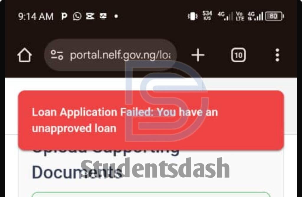 What to Do If You See “You Have an Unapproved Loan” While Applying for NELFUND Loan