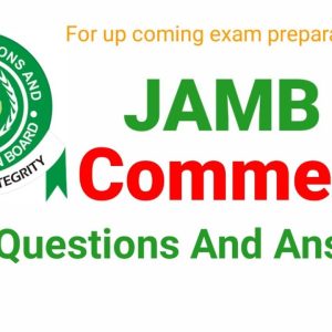 Commerce JAMB Past Questions and Answers